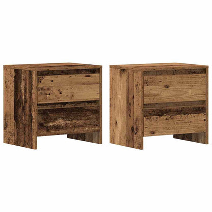 vidaXL Bedside Cabinet 2 pcs Old Wood 45 x 34 x 44.5 cm