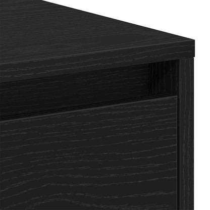 vidaXL Bedside Cabinet Black Oak 45 x 34 x 44.5 cm Engineered Wood