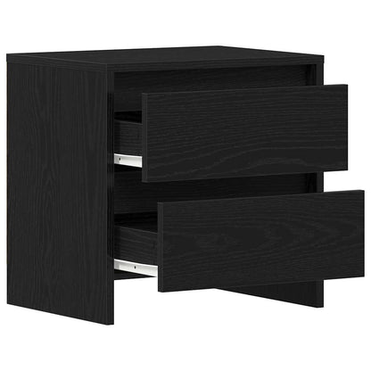 vidaXL Bedside Cabinet Black Oak 45 x 34 x 44.5 cm Engineered Wood