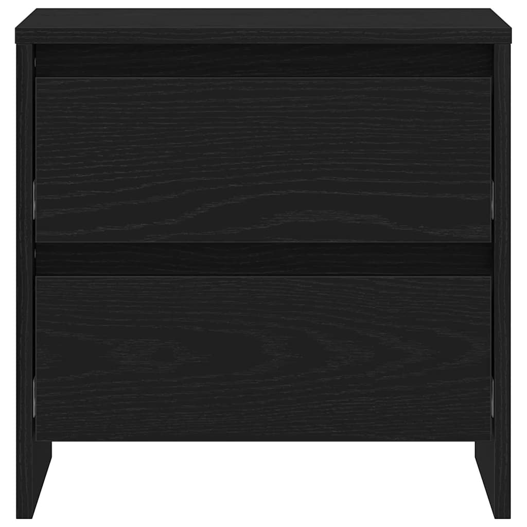 vidaXL Bedside Cabinet Black Oak 45 x 34 x 44.5 cm Engineered Wood