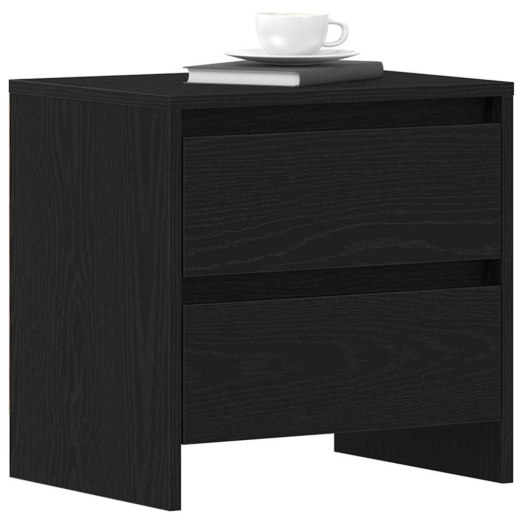 vidaXL Bedside Cabinet 2 pcs Black Oak 45 x 34 x 44.5 cm