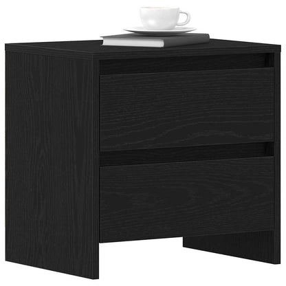 vidaXL Bedside Cabinet 2 pcs Black Oak 45 x 34 x 44.5 cm
