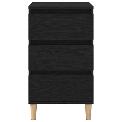 vidaXL Bedside Cabinet Black Oak 40 x 35 x 70 cm Engineered Wood
