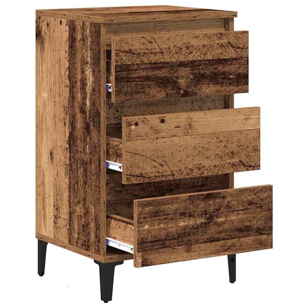vidaXL Bedside Cabinet Old Wood 45 x 35 x 44 cm Engineered Wood
