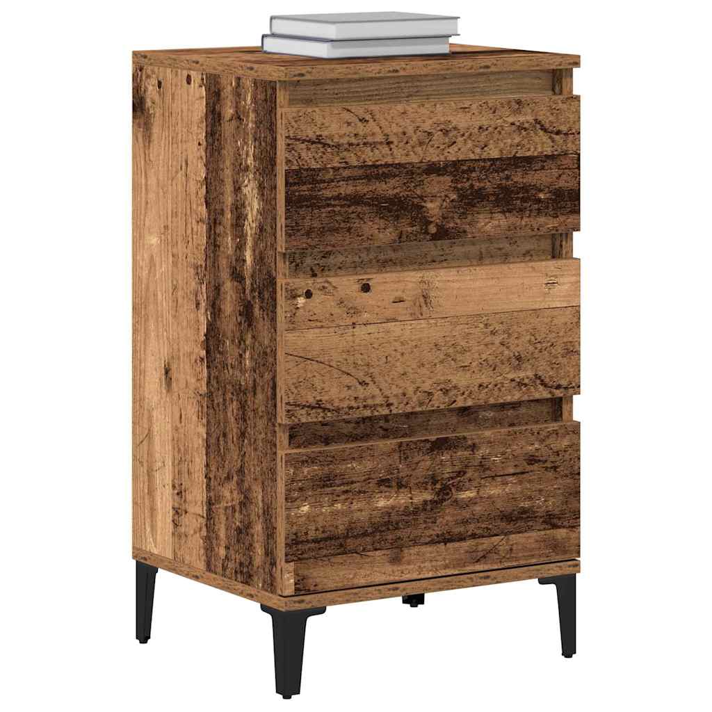 vidaXL Bedside Cabinet Old Wood 45 x 35 x 44 cm Engineered Wood