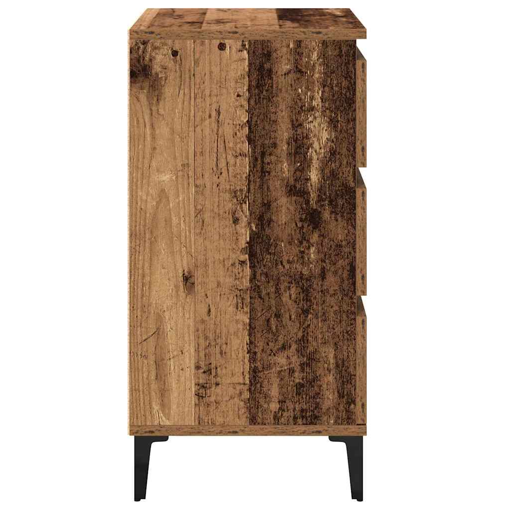vidaXL Bedside Cabinet Old Wood 45 x 35 x 44 cm Engineered Wood