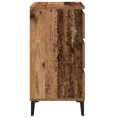 vidaXL Bedside Cabinet Old Wood 45 x 35 x 44 cm Engineered Wood