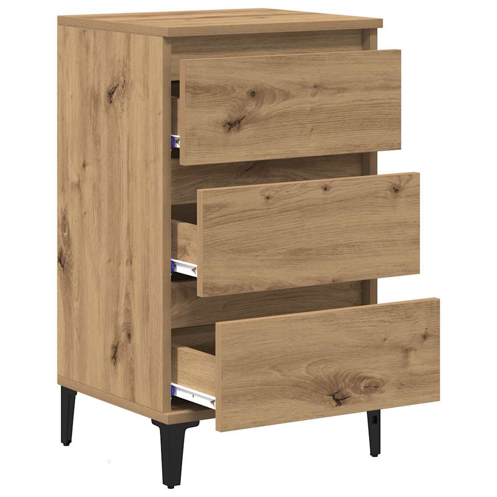 vidaXL Bedside Cabinet Artisan Oak 45 x 35 x 44 cm Engineered Wood
