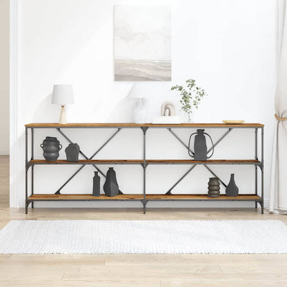 vidaXL Console Table Old Wood 200 x 30 x 75 cm Engineered Wood