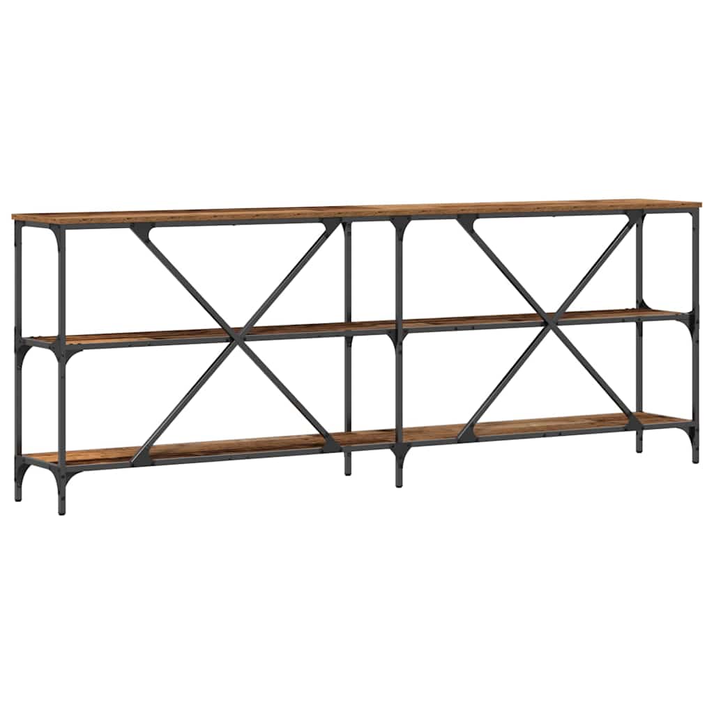 vidaXL Console Table Old Wood 200 x 30 x 75 cm Engineered Wood