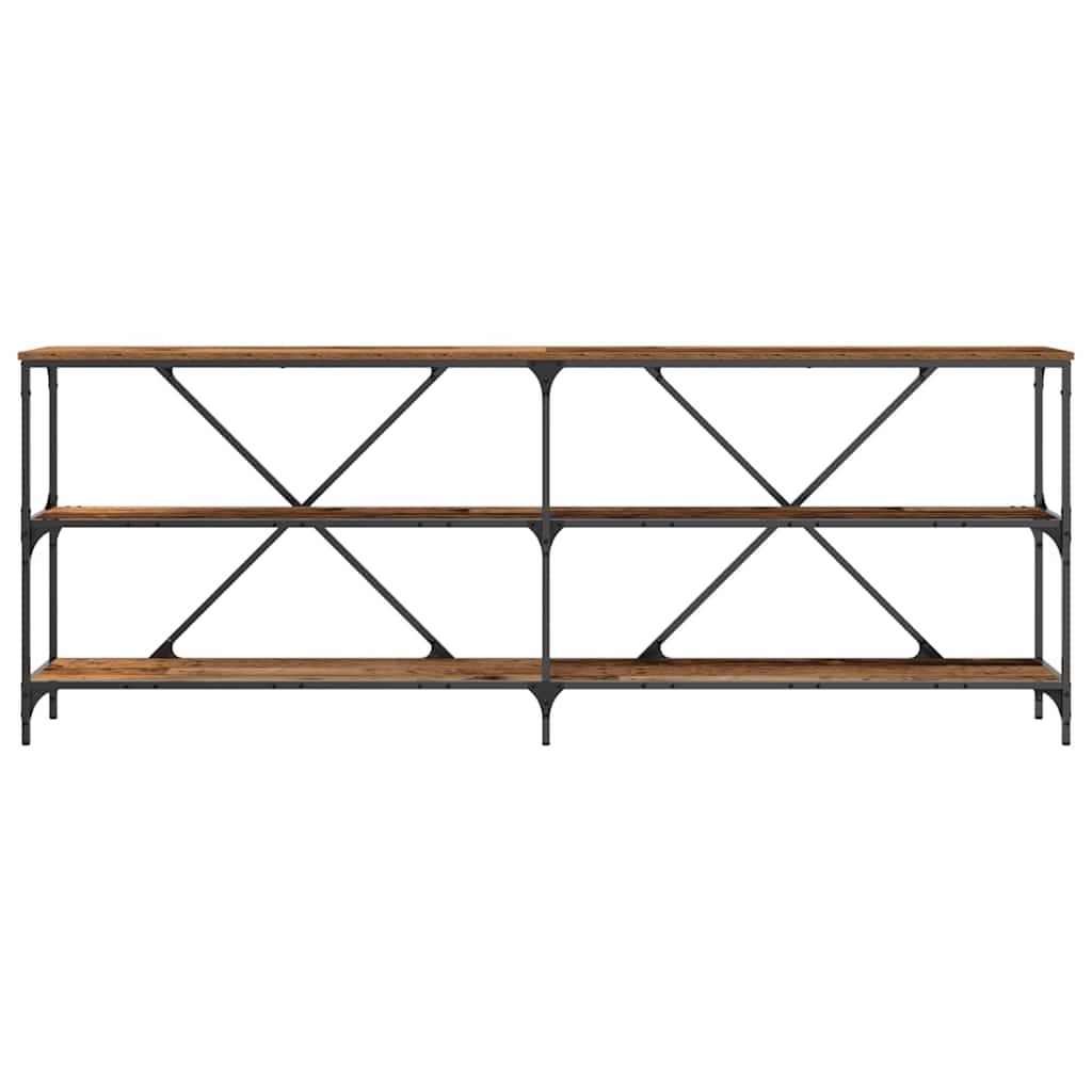 vidaXL Console Table Old Wood 200 x 30 x 75 cm Engineered Wood