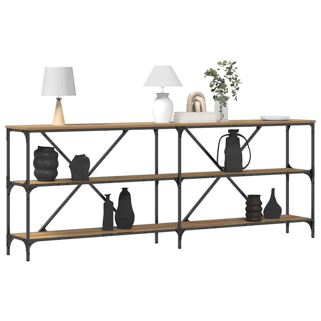 vidaXL Console Table Artisian Oak 200 x 30 x 75 cm Engineered Wood
