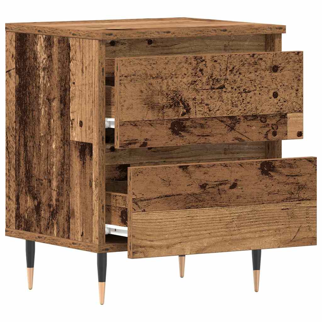 vidaXL Bedside Cabinet 2 pcs Old Wood 40 x 35 x 50 cm Engineered Wood