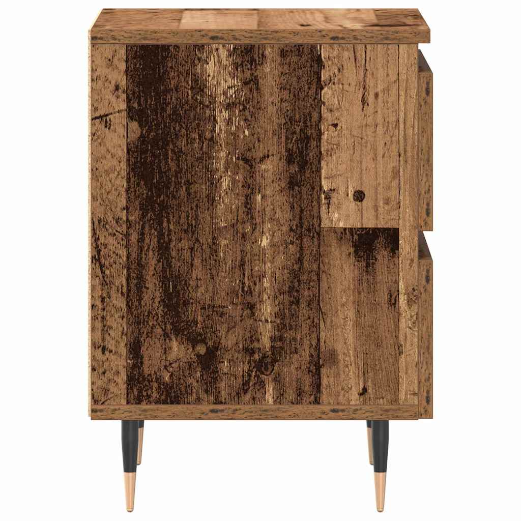 vidaXL Bedside Cabinet 2 pcs Old Wood 40 x 35 x 50 cm Engineered Wood