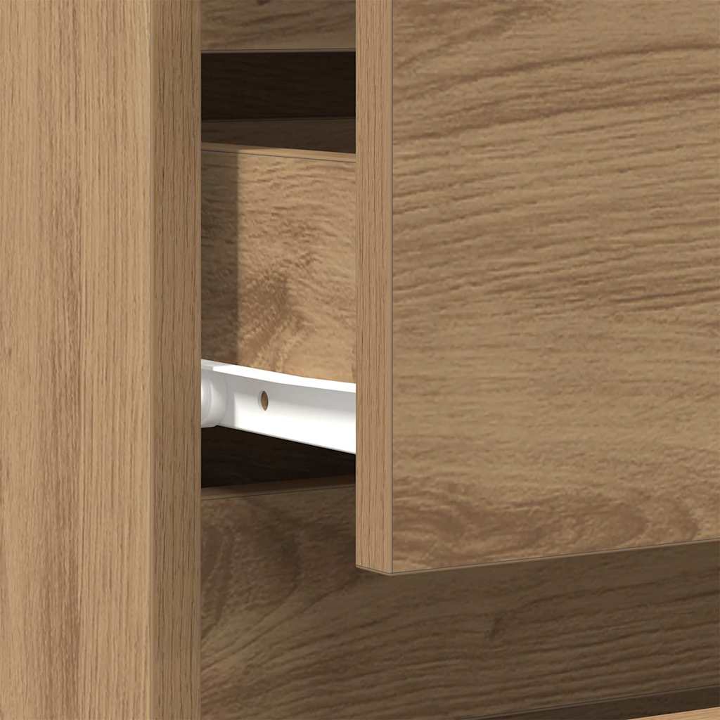 vidaXL Bedside Cabinet Artisan Oak 40 x 35 x 50 cm Engineered Wood