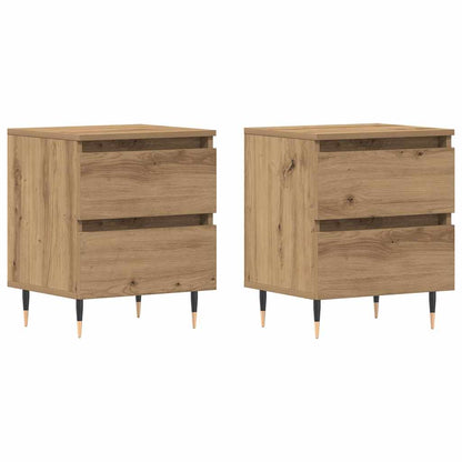 vidaXL Bedside Cabinet 2 pcs Artisan Oak 40 x 35 x 50 cm