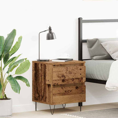 vidaXL Bedside Cabinet Old wood 40 x 35 x 50 cm Engineered Wood
