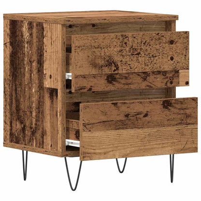 vidaXL Bedside Cabinet 2 pcs Old wood 40 x 35 x 50 cm Engineered Wood