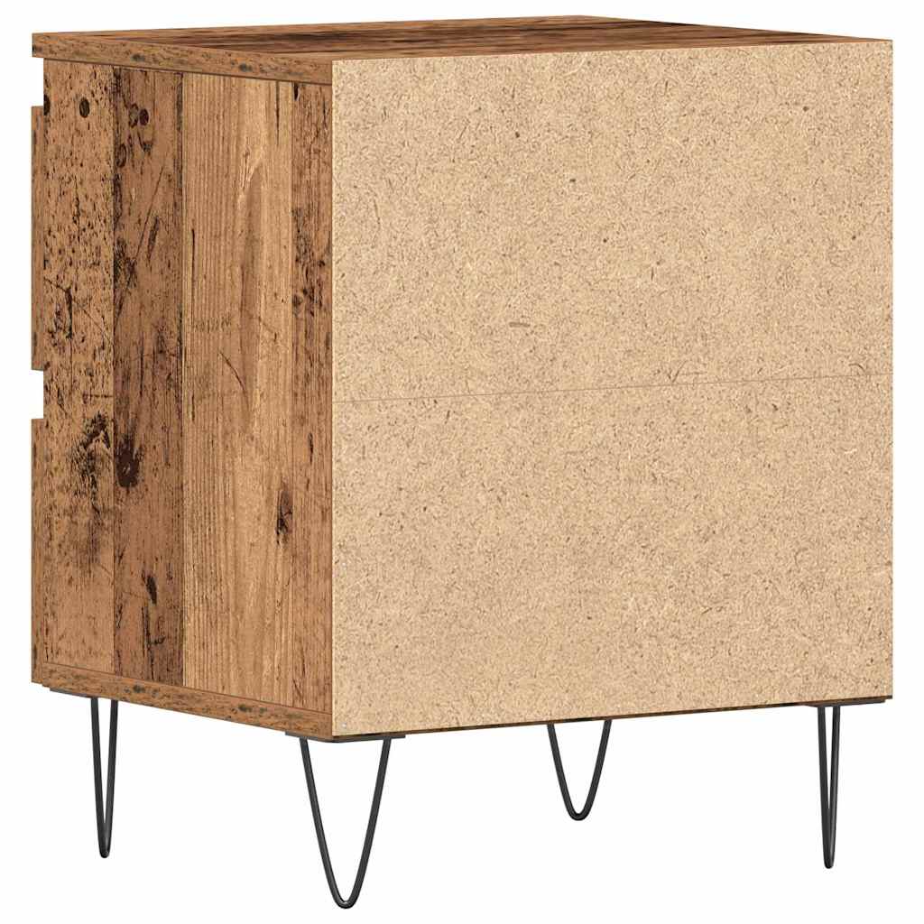 vidaXL Bedside Cabinet 2 pcs Old wood 40 x 35 x 50 cm Engineered Wood