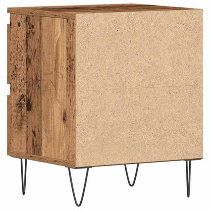 vidaXL Bedside Cabinet 2 pcs Old wood 40 x 35 x 50 cm Engineered Wood
