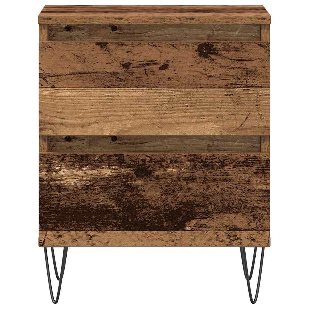vidaXL Bedside Cabinet 2 pcs Old wood 40 x 35 x 50 cm Engineered Wood