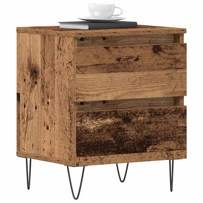 vidaXL Bedside Cabinet 2 pcs Old wood 40 x 35 x 50 cm Engineered Wood