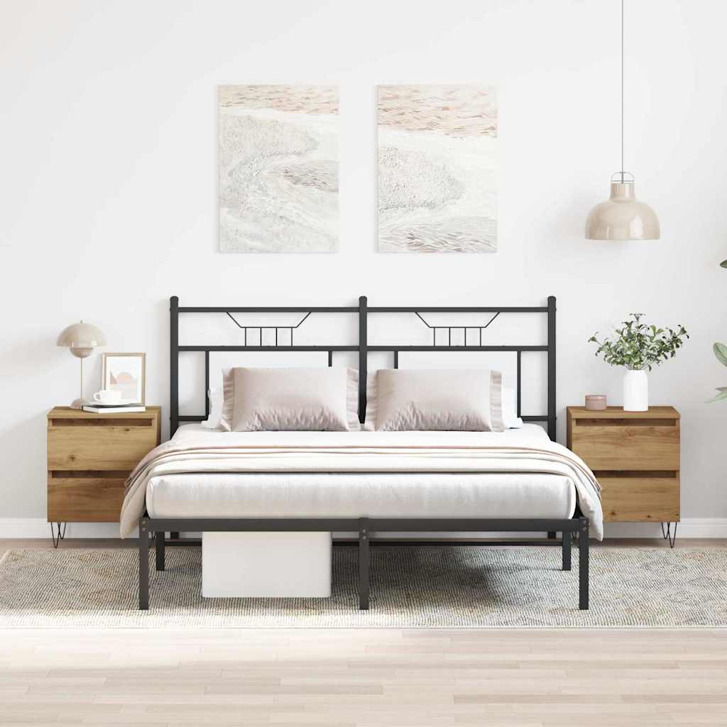 vidaXL Bedside Cabinet 2 pcs Artisan oak 40 x 35 x 50 cm