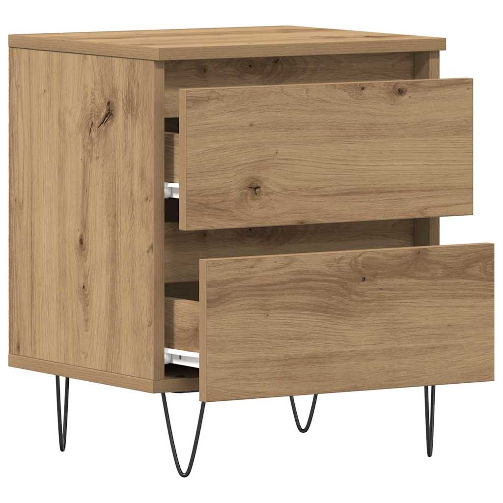 vidaXL Bedside Cabinet 2 pcs Artisan oak 40 x 35 x 50 cm