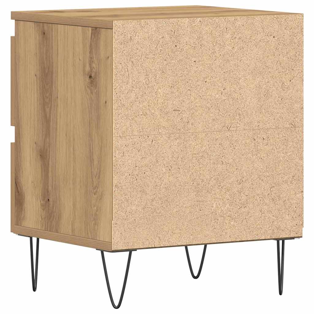 vidaXL Bedside Cabinet 2 pcs Artisan oak 40 x 35 x 50 cm