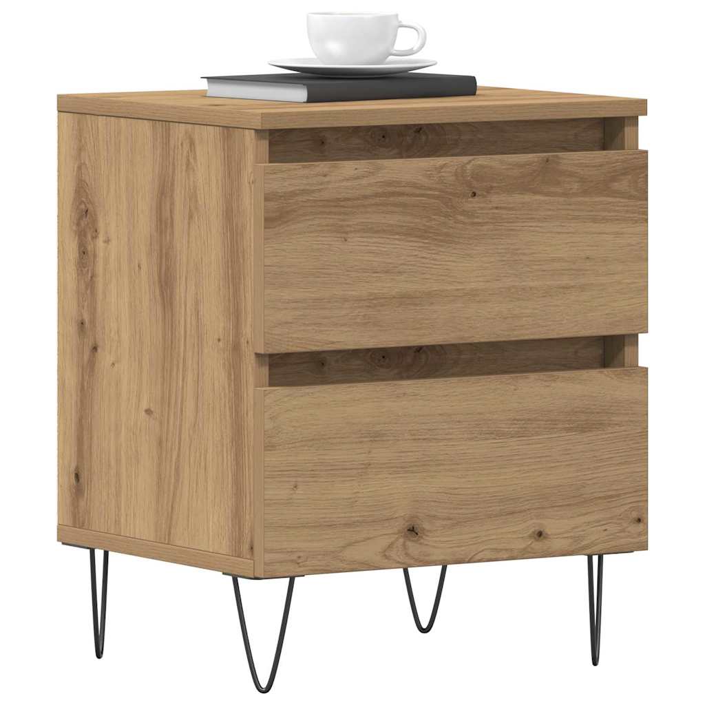 vidaXL Bedside Cabinet 2 pcs Artisan oak 40 x 35 x 50 cm