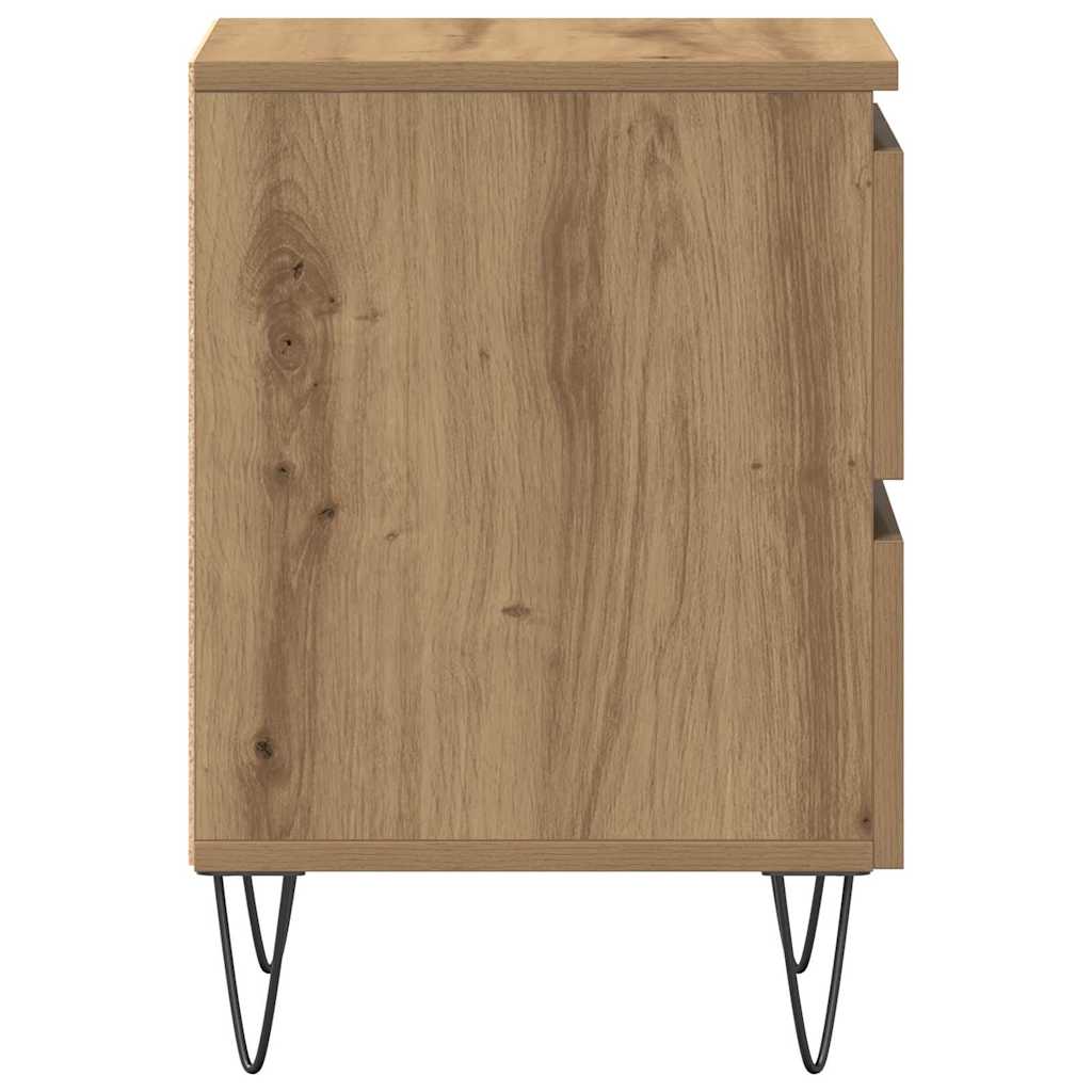 vidaXL Bedside Cabinet 2 pcs Artisan oak 40 x 35 x 50 cm