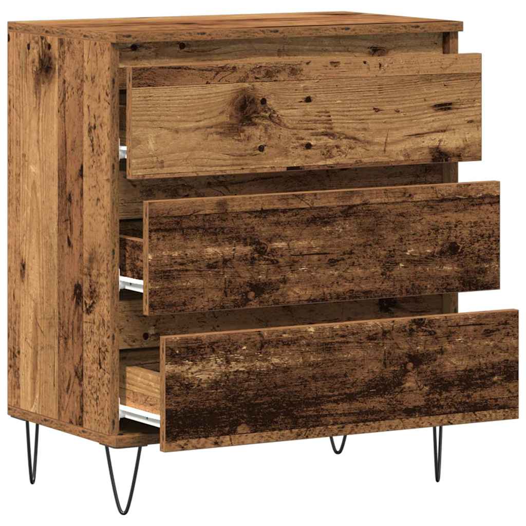 vidaXL Sideboard with Drawer Old Wood 60 x 35 x 70 cm Engineered Wood
