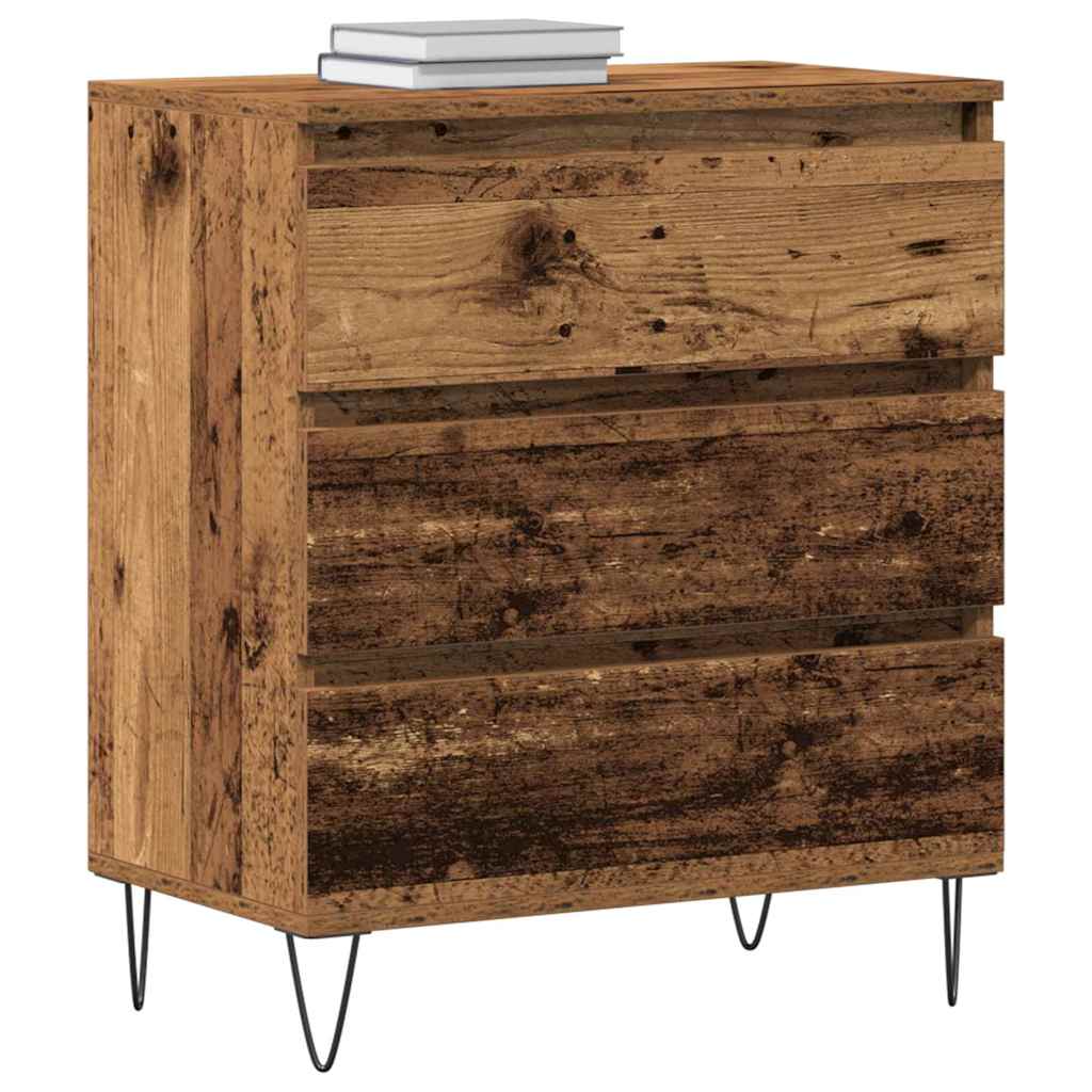 vidaXL Sideboard with Drawer Old Wood 60 x 35 x 70 cm Engineered Wood