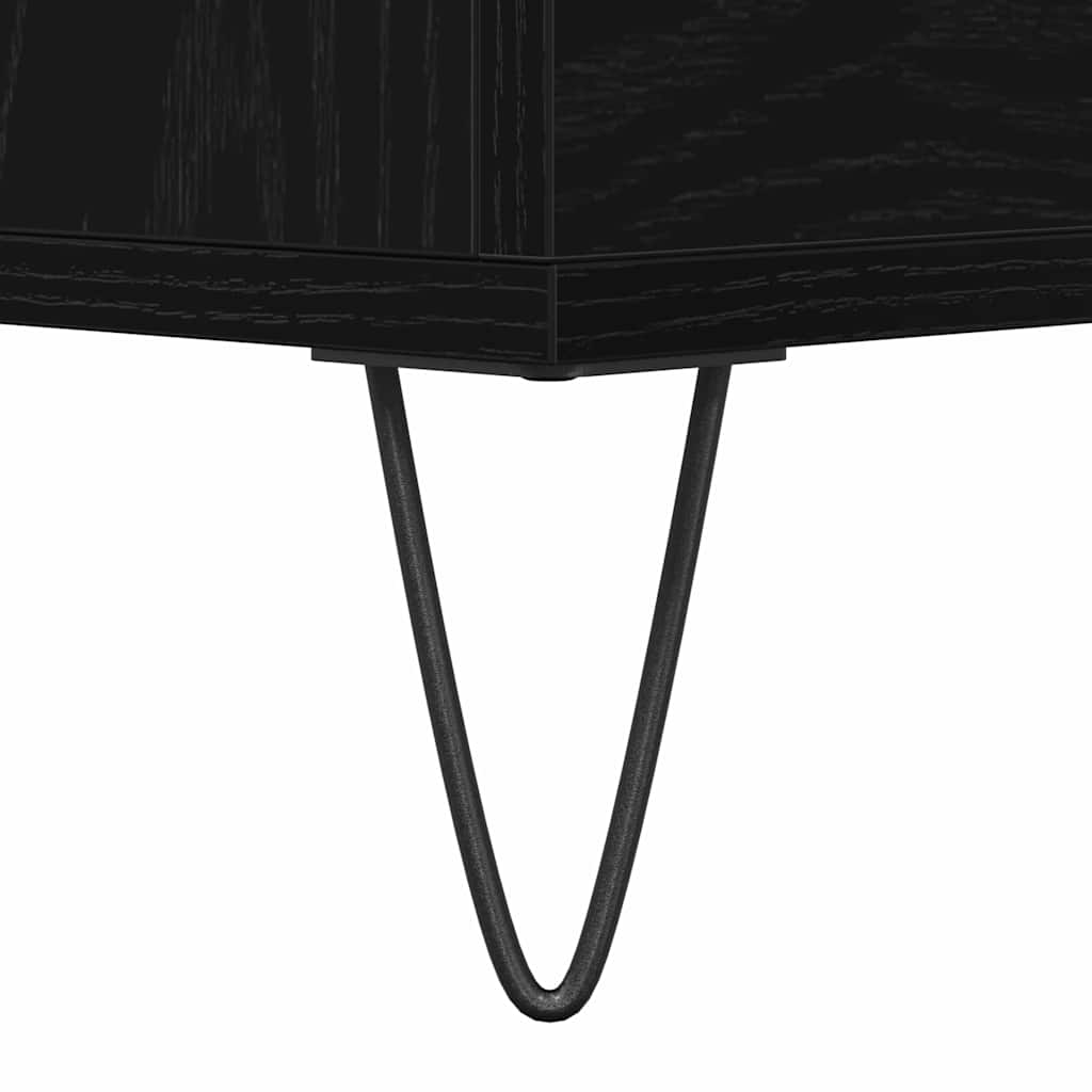 vidaXL Sideboard with Drawer Black Oak 60 x 35 x 70 cm Engineered Wood