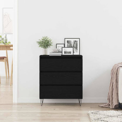 vidaXL Sideboard Black Oak 60 x 35 x 70 cm Engineered Wood