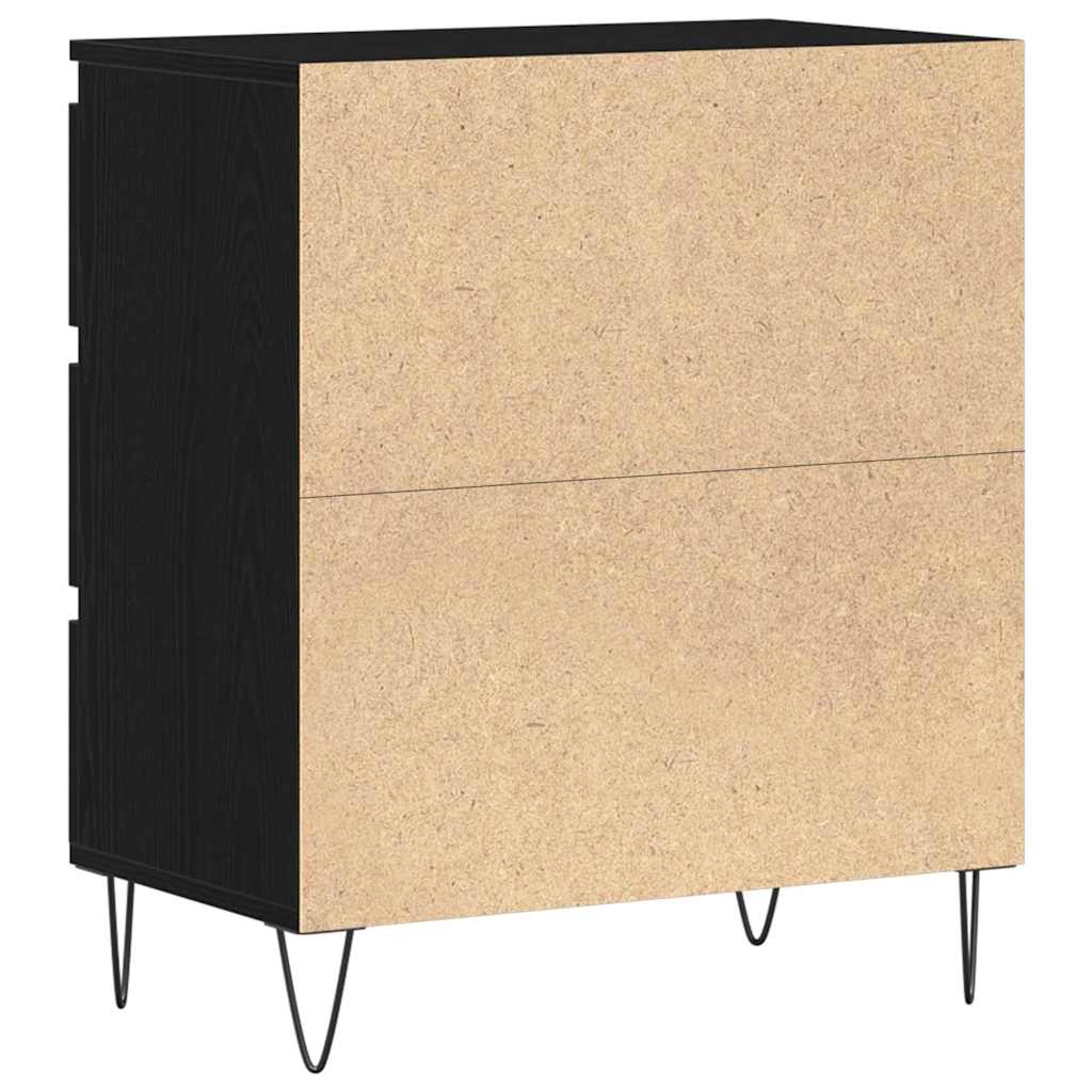 vidaXL Sideboard with Drawer Black Oak 60 x 35 x 70 cm Engineered Wood