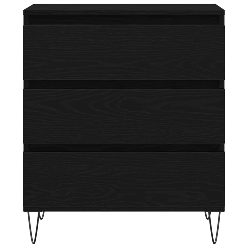 vidaXL Sideboard with Drawer Black Oak 60 x 35 x 70 cm Engineered Wood