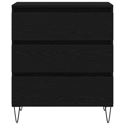vidaXL Sideboard with Drawer Black Oak 60 x 35 x 70 cm Engineered Wood