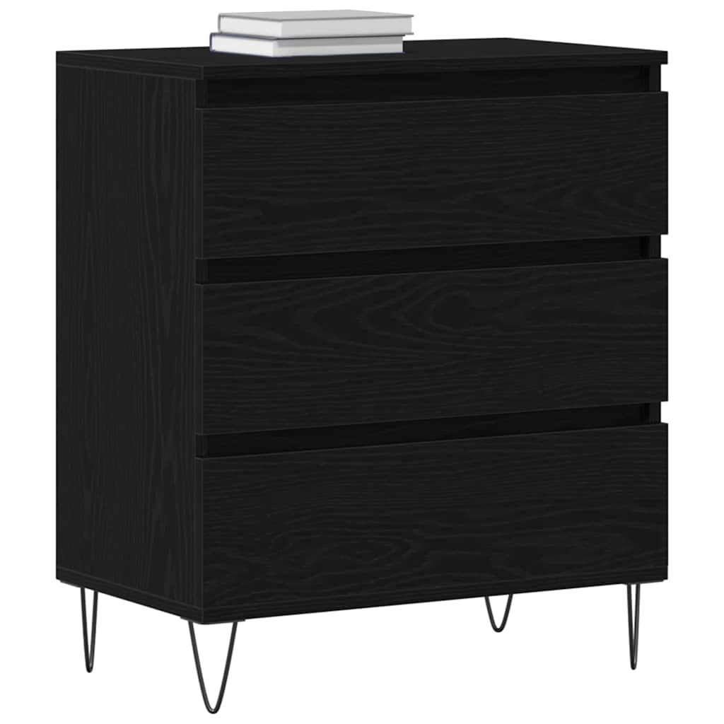 vidaXL Sideboard Black Oak 60 x 35 x 70 cm Engineered Wood