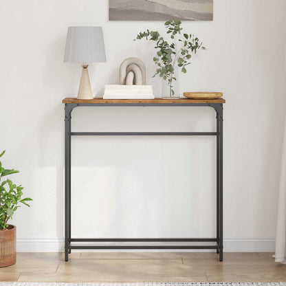 vidaXL Console Table Old Wood 75 x 19.5 x 75 cm Engineered Wood