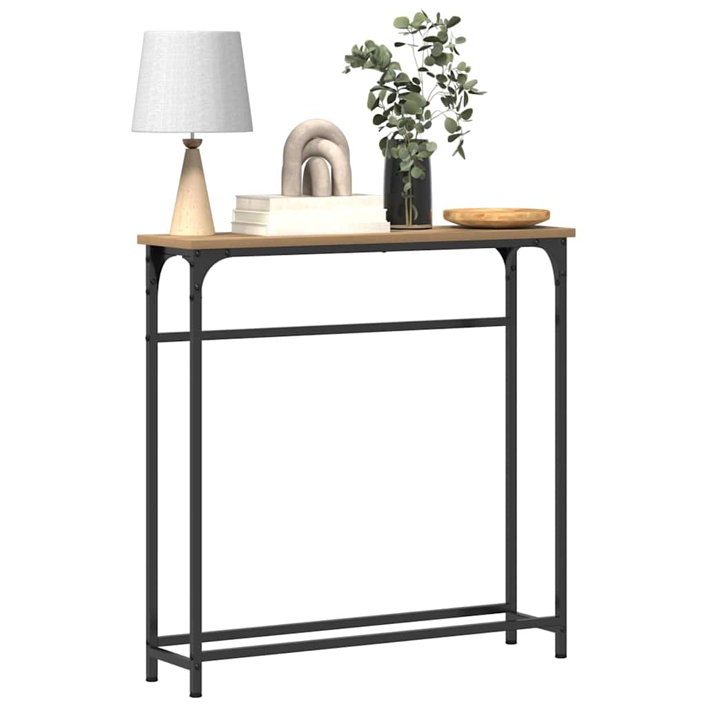 vidaXL Console Table Artisan Oak 75 x 19.5 x 75 cm Engineered Wood