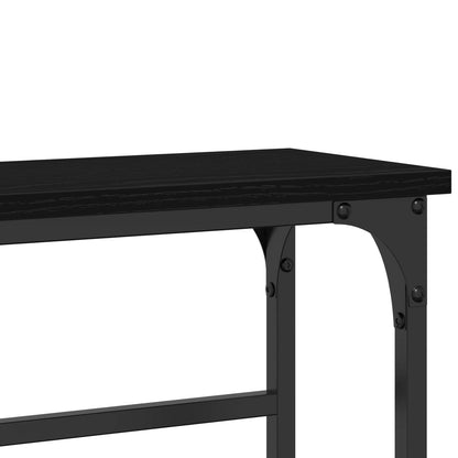vidaXL Console Table Black Oak 75 x 19.5 x 75 cm Engineered Wood