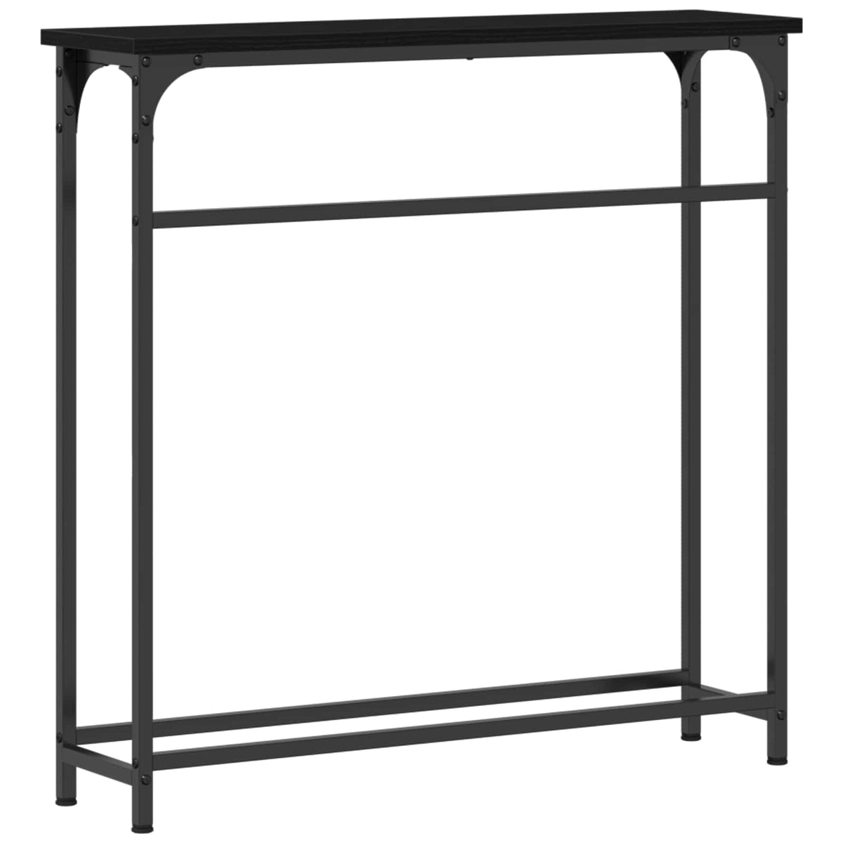 vidaXL Console Table Black Oak 75 x 19.5 x 75 cm Engineered Wood