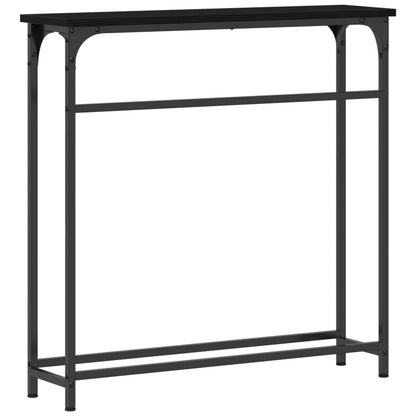 vidaXL Console Table Black Oak 75 x 19.5 x 75 cm Engineered Wood