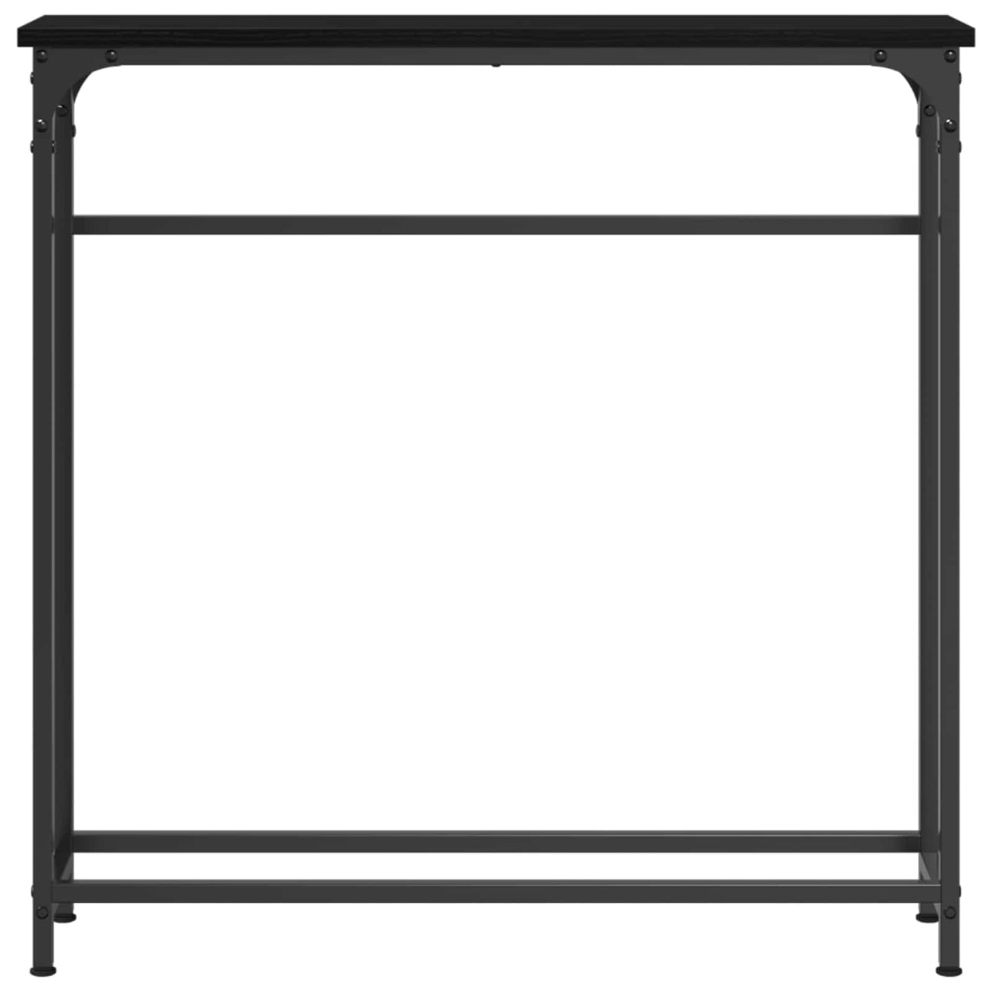 vidaXL Console Table Black Oak 75 x 19.5 x 75 cm Engineered Wood