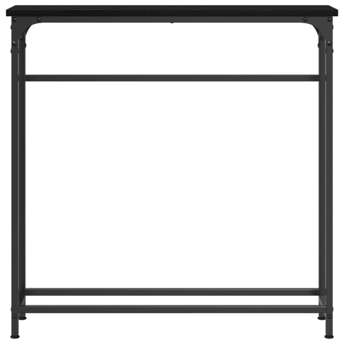 vidaXL Console Table Black Oak 75 x 19.5 x 75 cm Engineered Wood