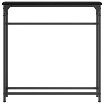 vidaXL Console Table Black Oak 75 x 19.5 x 75 cm Engineered Wood