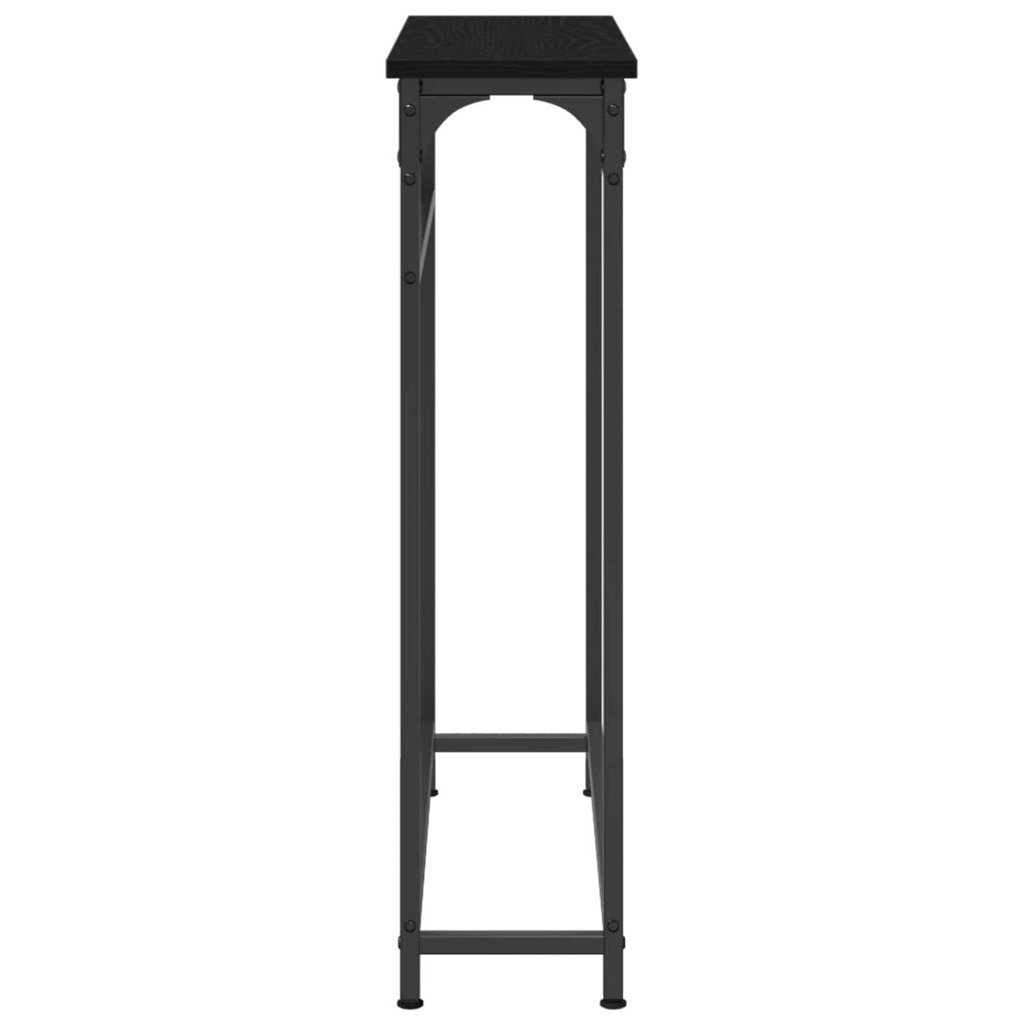 vidaXL Console Table Black Oak 75 x 19.5 x 75 cm Engineered Wood