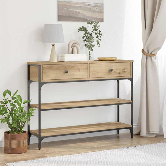 vidaXL Console Table Artisan Oak 100 x 25 x 75 cm Engineered Wood