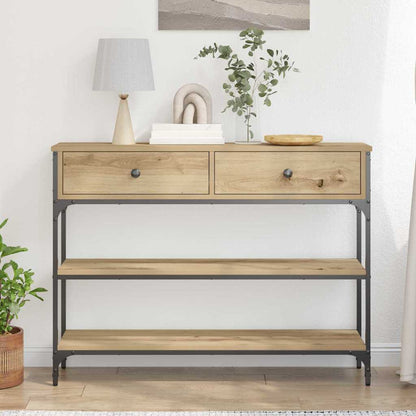 vidaXL Console Table Artisan Oak 100 x 25 x 75 cm Engineered Wood